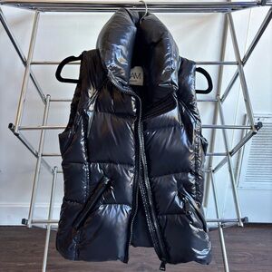 Black SAM Freedom Glossy Down Puffer Vest